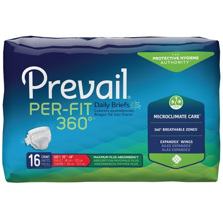 PREVAIL Prevail Per-Fit 360 Incontinence Brief M Winged, Maximum Plus, PK 16 PFNG-012